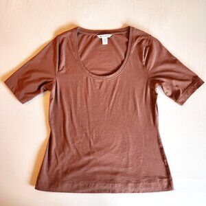 Athleta Outbound Scoop Neck Tee in Rustic Beige